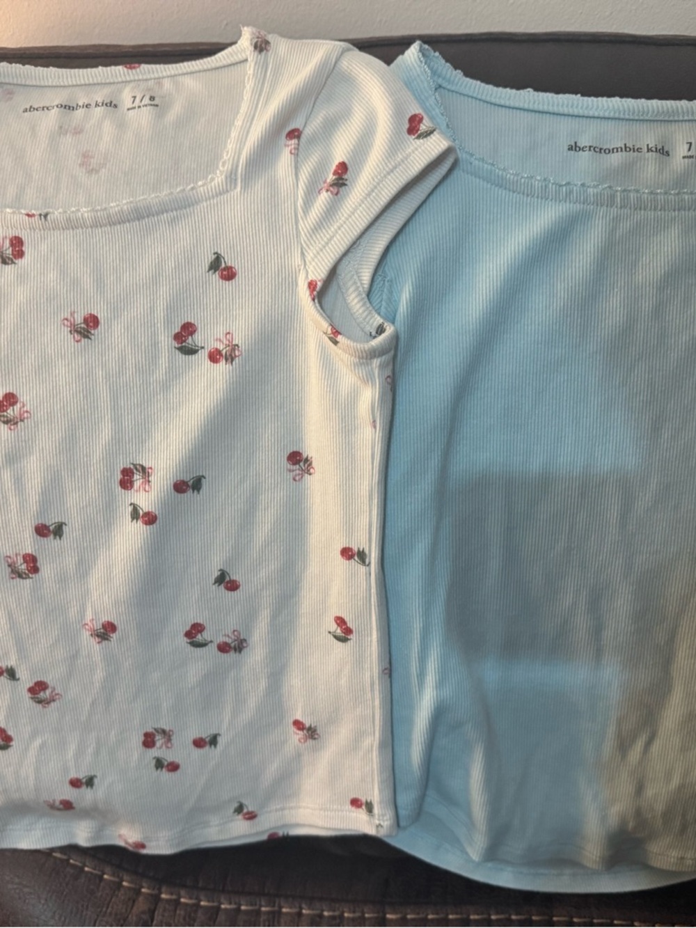 abercrombie kids Light Blue Ribbed Tank Top